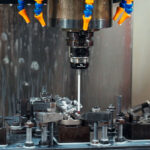 Advanced automated probing systems inspecting the geometry and position of the investment cast component at Shilpan Steelcast's new machining facility.